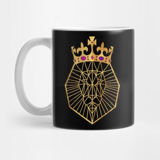 GOLD And Black Geometric Lion Mug